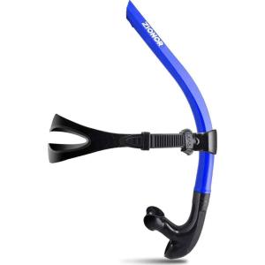 ZIONOR Snorkel Lap Swimming Swimmer Training Diving Snorkeling Comfortable Mouthpiece One-Way Purge Valve for Pool Open Water(B-T1 Swim Snorkel-Blue)