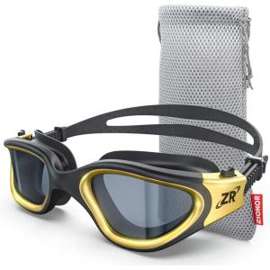 ZIONOR Swim Goggles, G1 MAX Polarized Anti-Fog Swimming Goggles for Men Women(A1 (Polarized + Smoke))