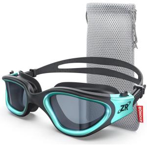 ZIONOR Swim Goggles, G1 MAX Polarized Anti-Fog Swimming Goggles for Men Women(A2 (Polarized + Smoke))