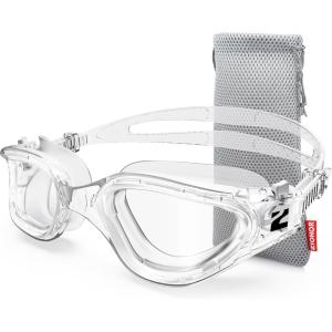 ZIONOR Swim Goggles, G1 SE Swimming Goggles Anti-Fog for Adult Men Women(A1-clear Lens Clear Frame)