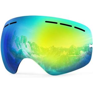 ZIONOR X Ski Snowboard Snow Goggles Replacement Lenses(L2-x Mirror Gold Lens Vlt 7%)