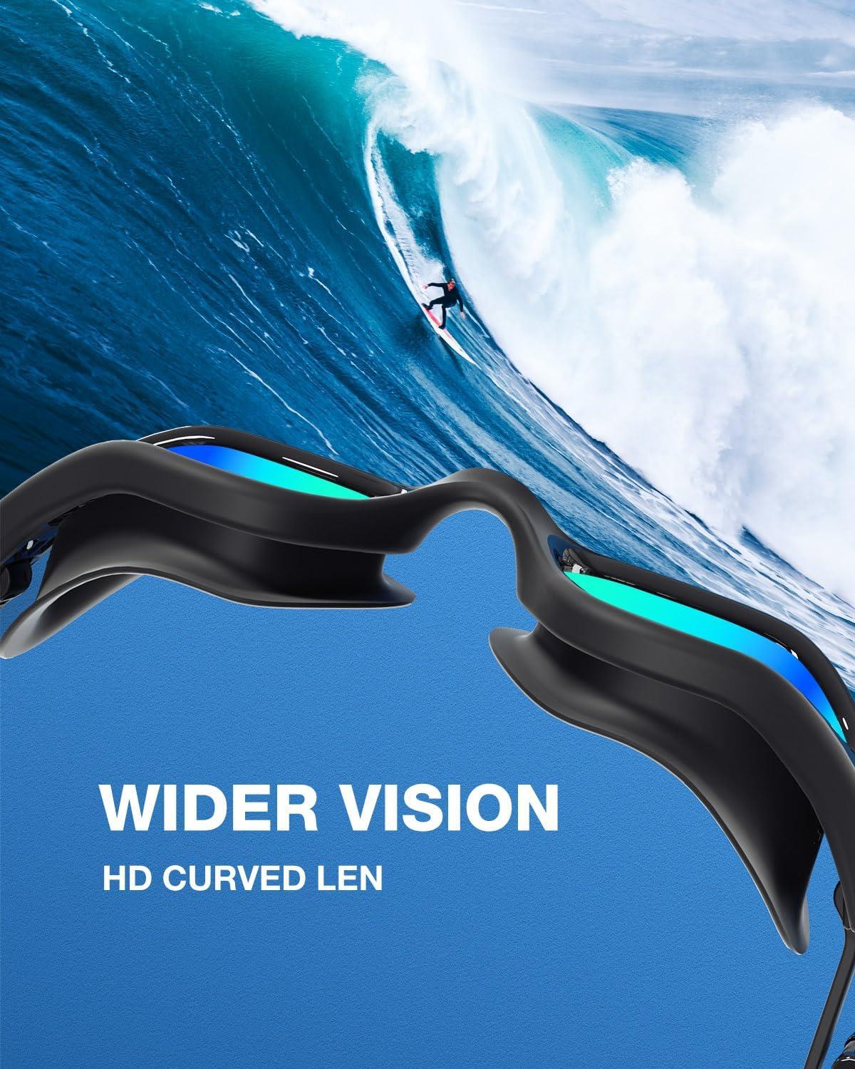 imageZIONOR G1 Lite Swim Goggles with Swim Cap Comfortable Antifog Swimming Goggles Cap Set for Adult Men WomenC5allblackc5 White
