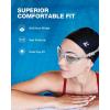 ZIONOR G1 Lite Swim Goggles with Swim Cap Comfortable Anti-fog Swimming Goggles Cap Set for Adult Men Women(A2(allclear+c5 Black))