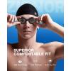 ZIONOR G1 Lite Swim Goggles with Swim Cap Comfortable Anti-fog Swimming Goggles Cap Set for Adult Men Women(A5(allblack-smoke+c5 Black))