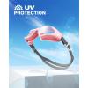 ZIONOR G1 Lite Swim Goggles with Swim Cap Comfortable Anti-fog Swimming Goggles Cap Set for Adult Men Women(B5(pink-clear+c5 Pink))