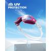 ZIONOR G1 Lite Swim Goggles with Swim Cap Comfortable Anti-fog Swimming Goggles Cap Set for Adult Men Women(B8(redwine+c5 White))