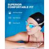 ZIONOR G1 Lite Swim Goggles with Swim Cap Comfortable Anti-fog Swimming Goggles Cap Set for Adult Men Women(C1(allclear-gold+c5 Black))