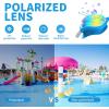 ZIONOR Kids Swim Goggles, 2 Packs G1MINI Polarized Swimming Goggles Girls/Boys(A-polarized Pinkgold + Bluegold)