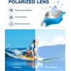 ZIONOR Kids Swim Goggles, 2 Packs G1MINI Polarized Swimming Goggles Girls/Boys(F-polarized Whitered + Bluesilver)