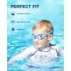 ZIONOR Kids Swim Goggles, 2 Packs G1MINI Polarized Swimming Goggles Girls/Boys(F-polarized Whitered + Bluesilver)