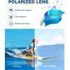 ZIONOR Kids Swim Goggles, 2 Packs G1MINI Polarized Swimming Goggles Girls/Boys(I-polarized Whitered + Bluegold)