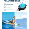 ZIONOR Kids Swim Goggles, G1 MINI UV Protection Anti-Fog Polarized Swimming Goggles for Age 6-14(A0(mirrored Gold Lens + Blackwhite Frame))