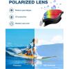 ZIONOR Kids Swim Goggles, G1 MINI UV Protection Anti-Fog Polarized Swimming Goggles for Age 6-14(A5(mirrored Red Lens + Blackwhite Frame))