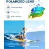 ZIONOR Kids Swim Goggles, G1 MINI UV Protection Anti-Fog Polarized Swimming Goggles for Age 6-14(A6(mirrored Gold Lens + Yellowgreen Frame))