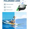 ZIONOR Kids Swim Goggles, G1 MINI UV Protection Anti-Fog Polarized Swimming Goggles for Age 6-14(A7(mirrored Silver Lens + Blackgreen Frame))