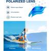 ZIONOR Kids Swim Goggles, G1 MINI UV Protection Anti-Fog Polarized Swimming Goggles for Age 6-14(A8(mirrored Blue Lens + Clearblue Frame))