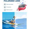 ZIONOR Kids Swim Goggles, G1 MINI UV Protection Anti-Fog Polarized Swimming Goggles for Age 6-14(A9(bright Smoke Lens + Pinkwhite Frame))