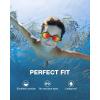 ZIONOR Kids Swim Goggles, G1 MINI UV Protection Anti-Fog Polarized Swimming Goggles for Age 6-14(B3(mirrored Red Lens + Yellowblack Frame))