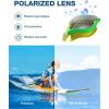 ZIONOR Kids Swim Goggles, G1 MINI UV Protection Anti-Fog Polarized Swimming Goggles for Age 6-14(B8(bright Smoke Lens + Yellowgreen Frame))