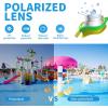 ZIONOR Kids Swim Goggles, G1 MINI UV Protection Anti-Fog Polarized Swimming Goggles for Age 6-14(B9(mirrored Silver Lens + Yellowgreen Frame))