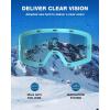 ZIONOR Ski Goggles, X12 100% OTG Snow Goggles Detachable Lens for Men Women Adult(A4-blue Frame Sapphire Cylindrical Lens Vlt 11% S3)