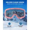 ZIONOR Ski Goggles, X12 100% OTG Snow Goggles Detachable Lens for Men Women Adult(A6-pink Frame Pink Toric Lens Vlt 6% S4)