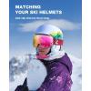 ZIONOR Ski Goggles, X12 100% OTG Snow Goggles Detachable Lens for Men Women Adult(A7-red Frame Rose Cylindrical Lens Vlt 15% S3)