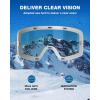 ZIONOR Ski Goggles, X12 100% OTG Snow Goggles Detachable Lens for Men Women Adult(A9-blue Frame Gold Cylindrical Lens Vlt 7% S4)
