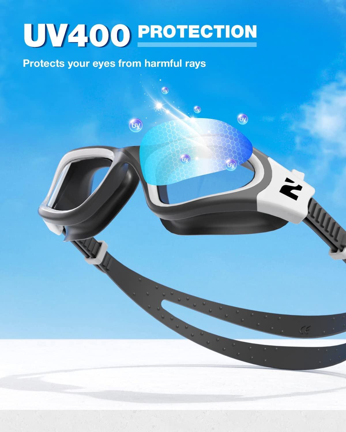 imageZIONOR G1 SE Swim Goggles with Swim Cap Antifog Swimming Goggles for Men Women