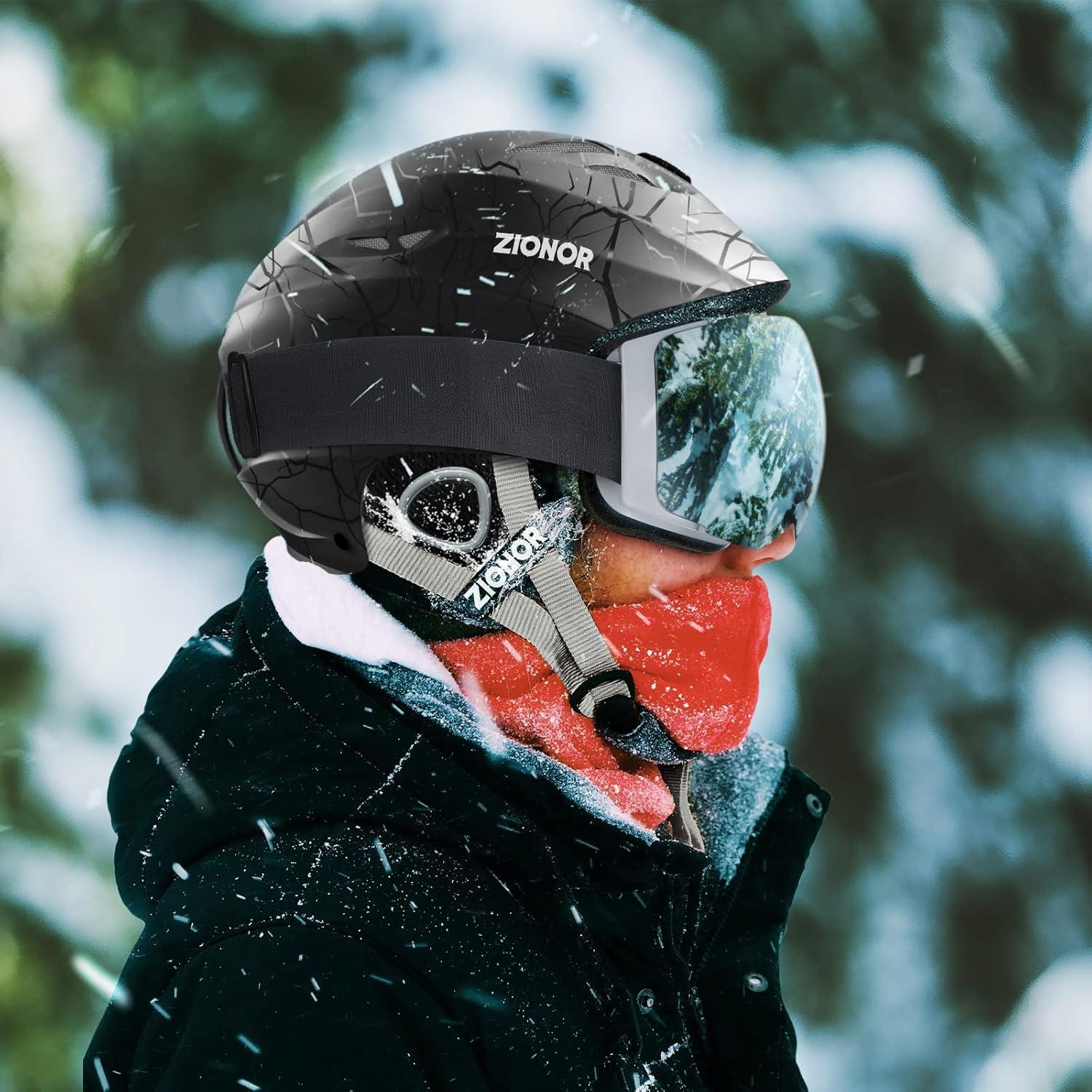 imageZIONOR Lagopus H1 Ski Snowboard Helmet for Men Women Air Flow Control Adjustable Fit