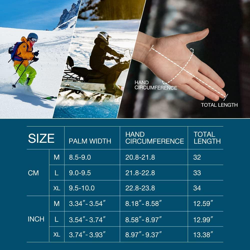 imageZIONOR Ski Gloves Waterproof Snow Gloves with 3M Thinsulate Insulation Touchscreen Snowboard Snowmobile Gloves for Men Women