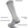 ZIONOR 2 Pack Ski Snow Socks High Knee Merino Wool Warm Plush Padded Elastic Fast Dry for Men Women Skiing Snowboarding