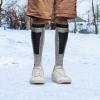 ZIONOR Ski Socks 2 Pack, Comfortable Merino Wool Over the Calf Snowboard Socks