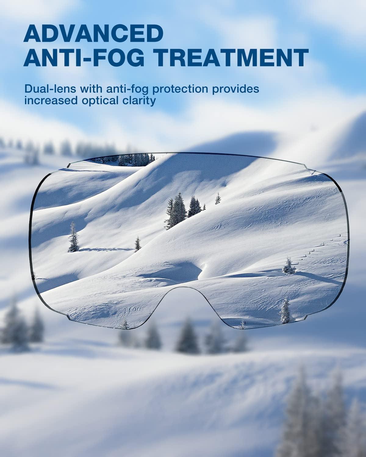 imageZIONOR Ski Goggles Z1 Zipon HD Lens Snow Snowboard Goggles for Men Women AdultDvlt 18 Green Lens Green Frame