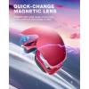 ZIONOR Ski Goggles, Z1 Zipon HD Lens Snow Snowboard Goggles for Men Women Adult(C(vlt 30%  Pink Lens  Red Frame))