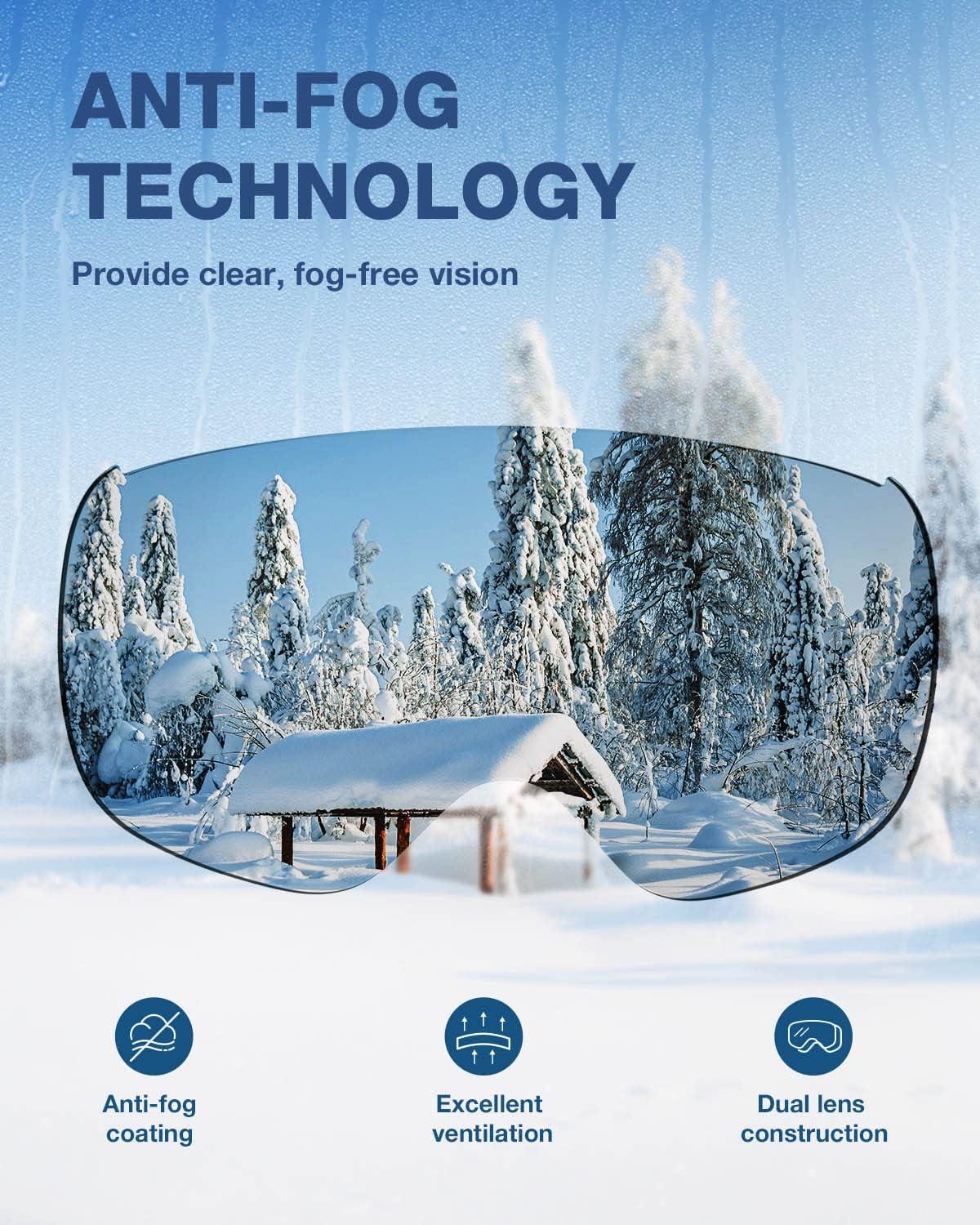 imageZIONOR X4 PRO Ski Goggles Magnetic Snowboard Goggles Snow Goggles for Men Women