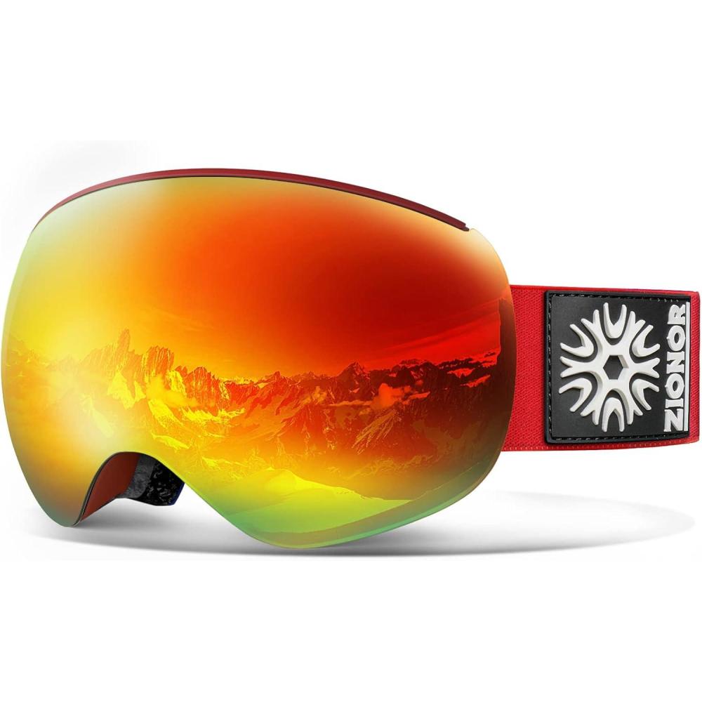 imageZIONOR X4 PRO Ski Goggles Magnetic Snowboard Goggles Snow Goggles for Men Women