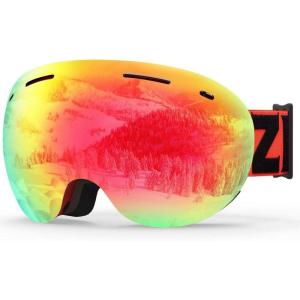 ZIONOR X5 Ski Snowboard Snow Goggles for Men Women Anti-Fog UV Protection Spherical Dual Lens Design