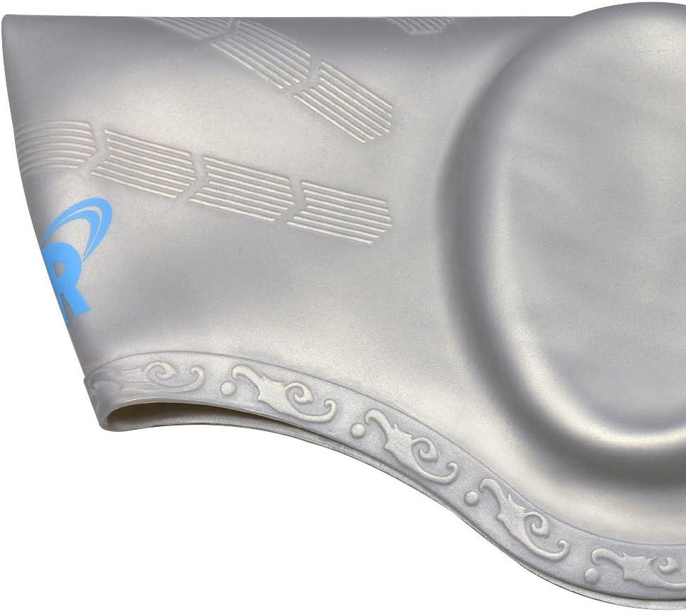 imageZIONOR Swim Caps C3 Durable Flexible Silicone Swimming Caps for Short Hair Comfortable Fit for Women Men Youthgray