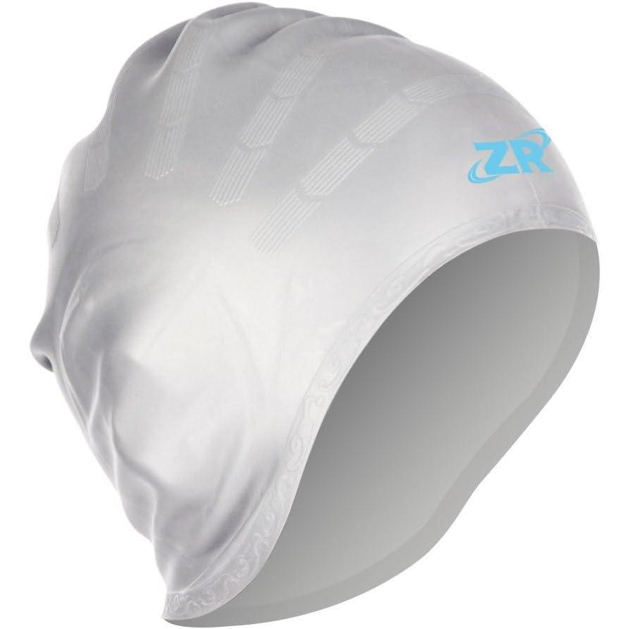 imageZIONOR Swim Caps C3 Durable Flexible Silicone Swimming Caps for Short Hair Comfortable Fit for Women Men Youthgray