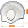ZIONOR Swim Caps, C3 Durable Flexible Silicone Swimming Caps for Short Hair Comfortable Fit for Women Men Youth(gray)