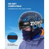 ZIONOR X10 Ski Snowboard Snow Goggles OTG for Men Women Youth Anti-fog UV Protection (VLT 17% Black Frame Black Lens)
