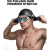 ZIONOR Swim Snorkel for Lap Swimming with Swim Cap, Snorkeling Gear for Adults, Swimming Training in Pool, Open Water(Black + Black Cap)