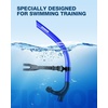 ZIONOR Swim Snorkel for Lap Swimming with Swim Cap, Snorkeling Gear for Adults, Swimming Training in Pool, Open Water(Blue + Blue Cap)