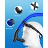 ZIONOR Swim Snorkel for Lap Swimming with Swim Cap, Snorkeling Gear for Adults, Swimming Training in Pool, Open Water(Blue + Blue Cap)
