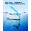 ZIONOR Swim Snorkel for Lap Swimming with Swim Cap, Snorkeling Gear for Adults, Swimming Training in Pool, Open Water(Green + Blue Cap)