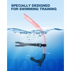 ZIONOR Swim Snorkel for Lap Swimming with Swim Cap, Snorkeling Gear for Adults, Swimming Training in Pool, Open Water(Pink + White Cap)