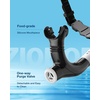 ZIONOR Swim Snorkel for Lap Swimming with Swim Cap, Snorkeling Gear for Adults, Swimming Training in Pool, Open Water(White + White Cap)