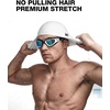 ZIONOR Swim Snorkel for Lap Swimming with Swim Cap, Snorkeling Gear for Adults, Swimming Training in Pool, Open Water(White + White Cap)