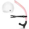 ZIONOR Swim Snorkel for Lap Swimming with Swim Cap, Snorkeling Gear for Adults, Swimming Training in Pool, Open Water(Pink + White Cap)